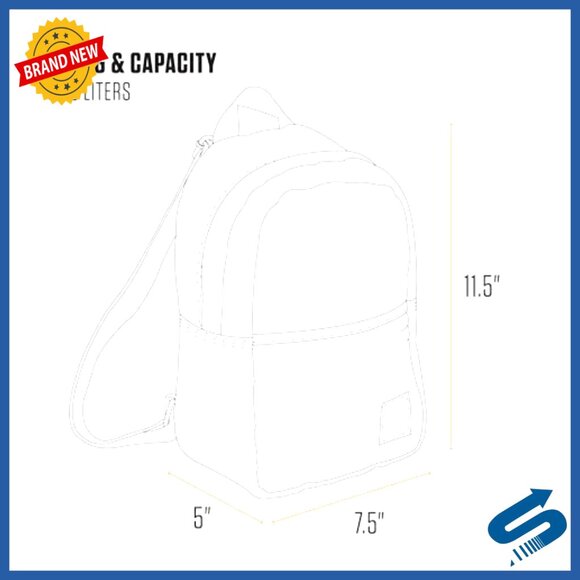 Classic Mini Backpack Durable Water-Resistant Adjustable Straps Casual Daypack - Picture 4 of 6